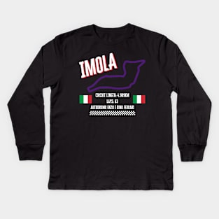 IMOLA, emilia romagna grand prix, ITALIAN GP, Autodromo Enzo e Dino Ferrari Kids Long Sleeve T-Shirt